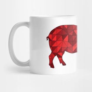 Low Poly Hog Design for Arkansas Fans Mug